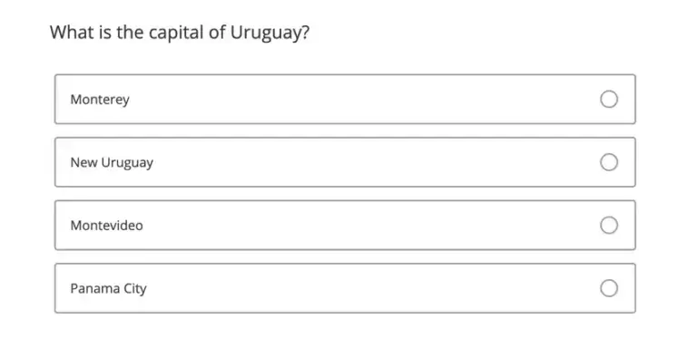 multiple choice survey example