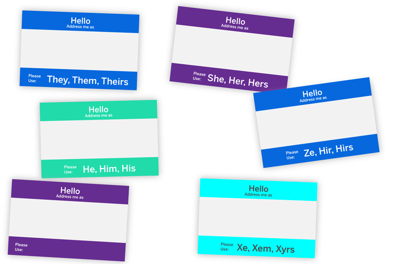 name tags for gender neutral pronouns