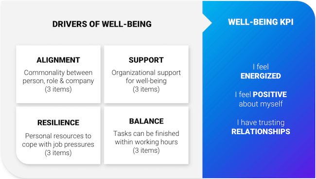 Drivers of employee well being