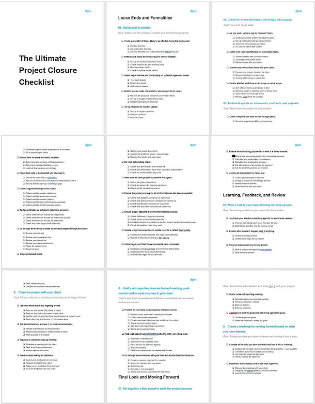 The ultimate project closure checklist