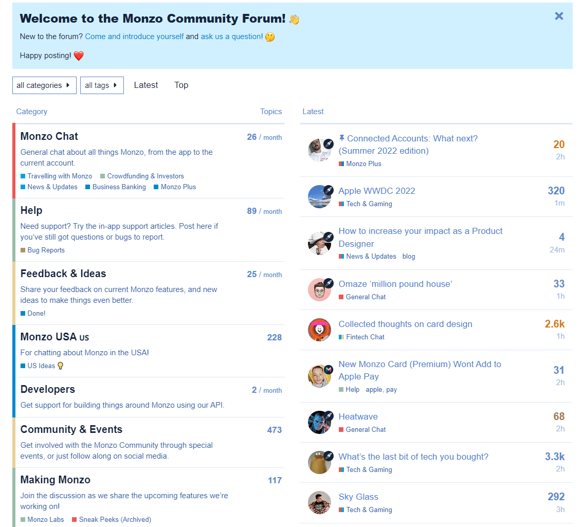 Monzo Community Forum