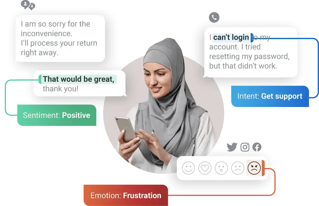 text analytics customer sentiment detection