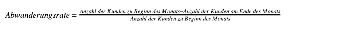 Grundformel für Customer Churn