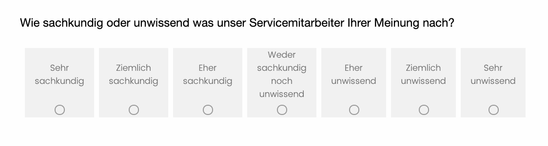 Wie sachkundig oder unwissend was unser Servicemitarbeiter Ihrer Meinung nach?