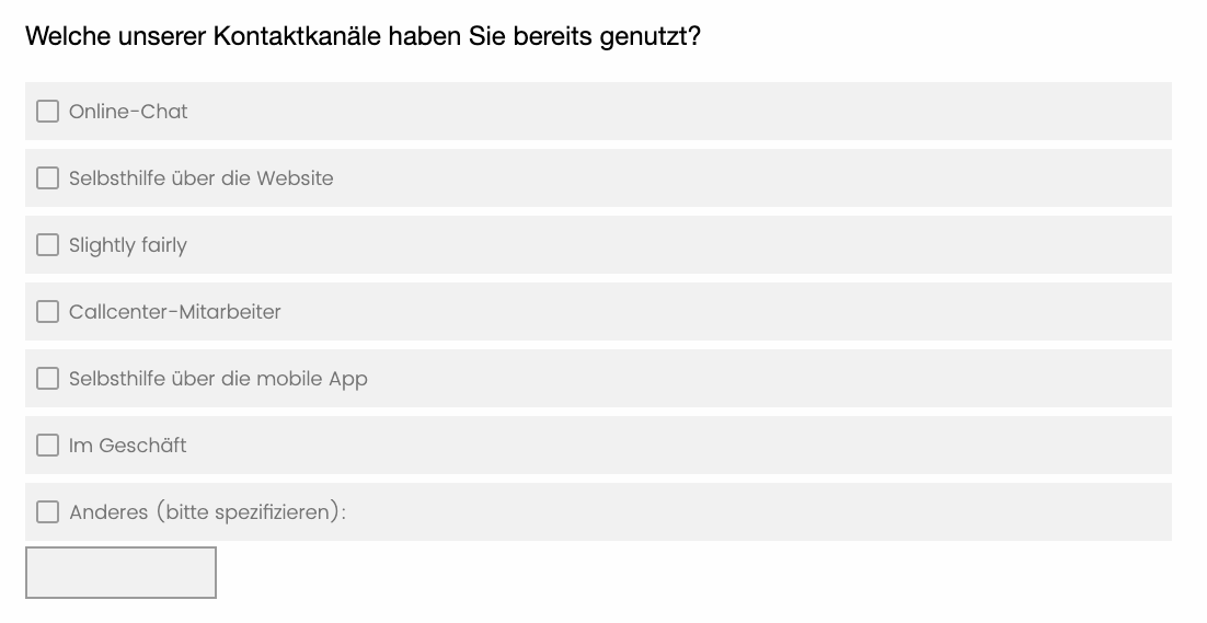 Welche unserer Kontaktkanäle haben Sie bereits genutzt?