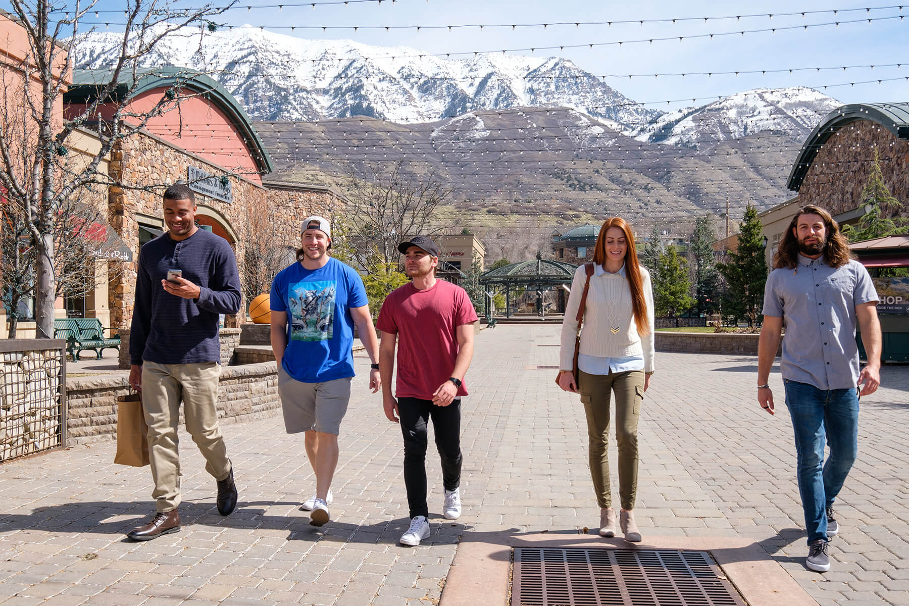 Qualtrics team members take a stroll