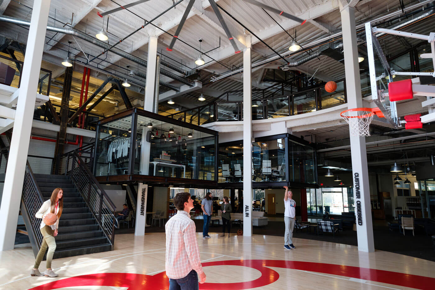 qualtrics Provo office basketball court