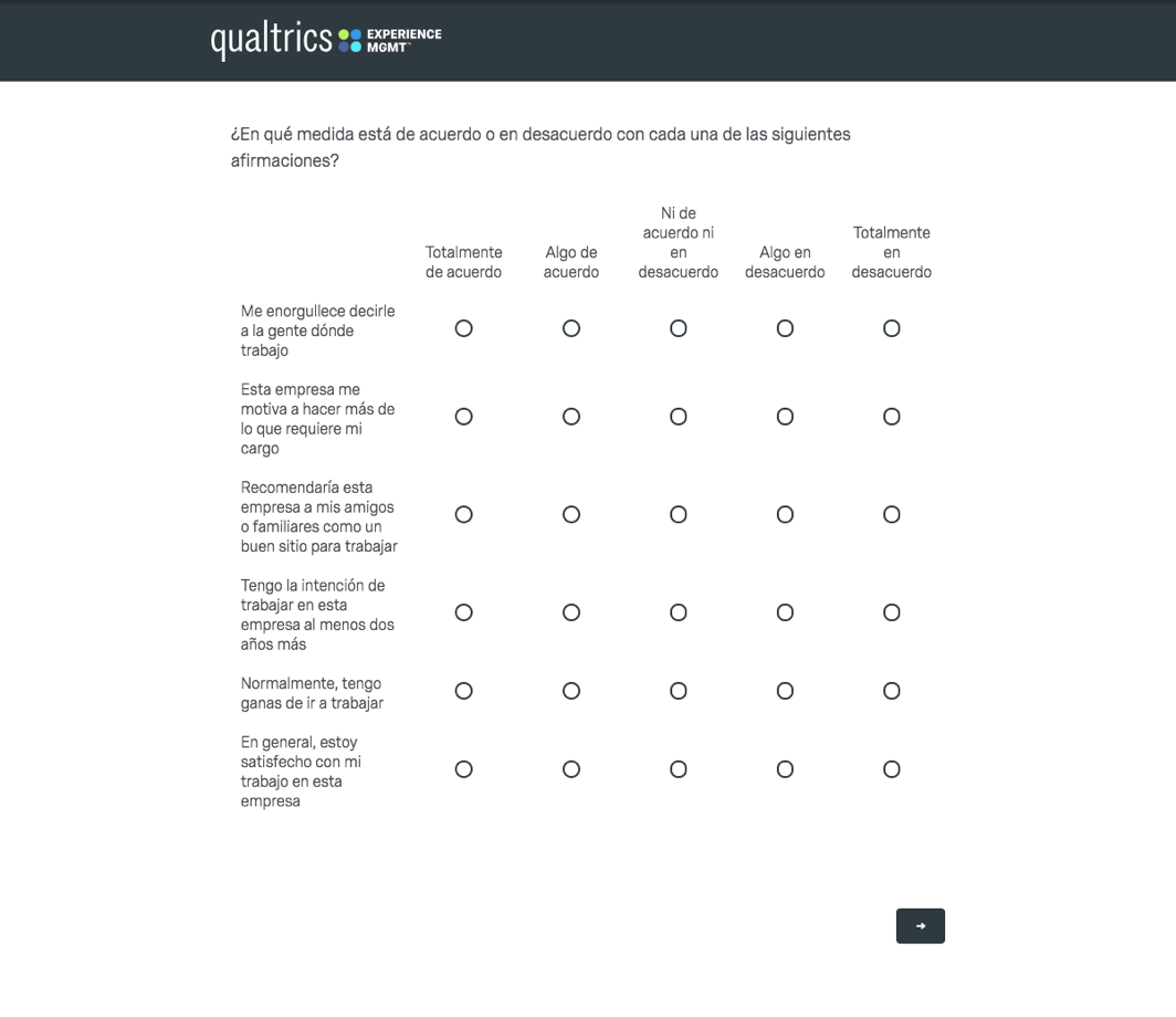 Paso 2 Elaboración de su encuesta de compromiso Qualtrics Paso 2 Elaboración de su encuesta de compromiso Qualtrics