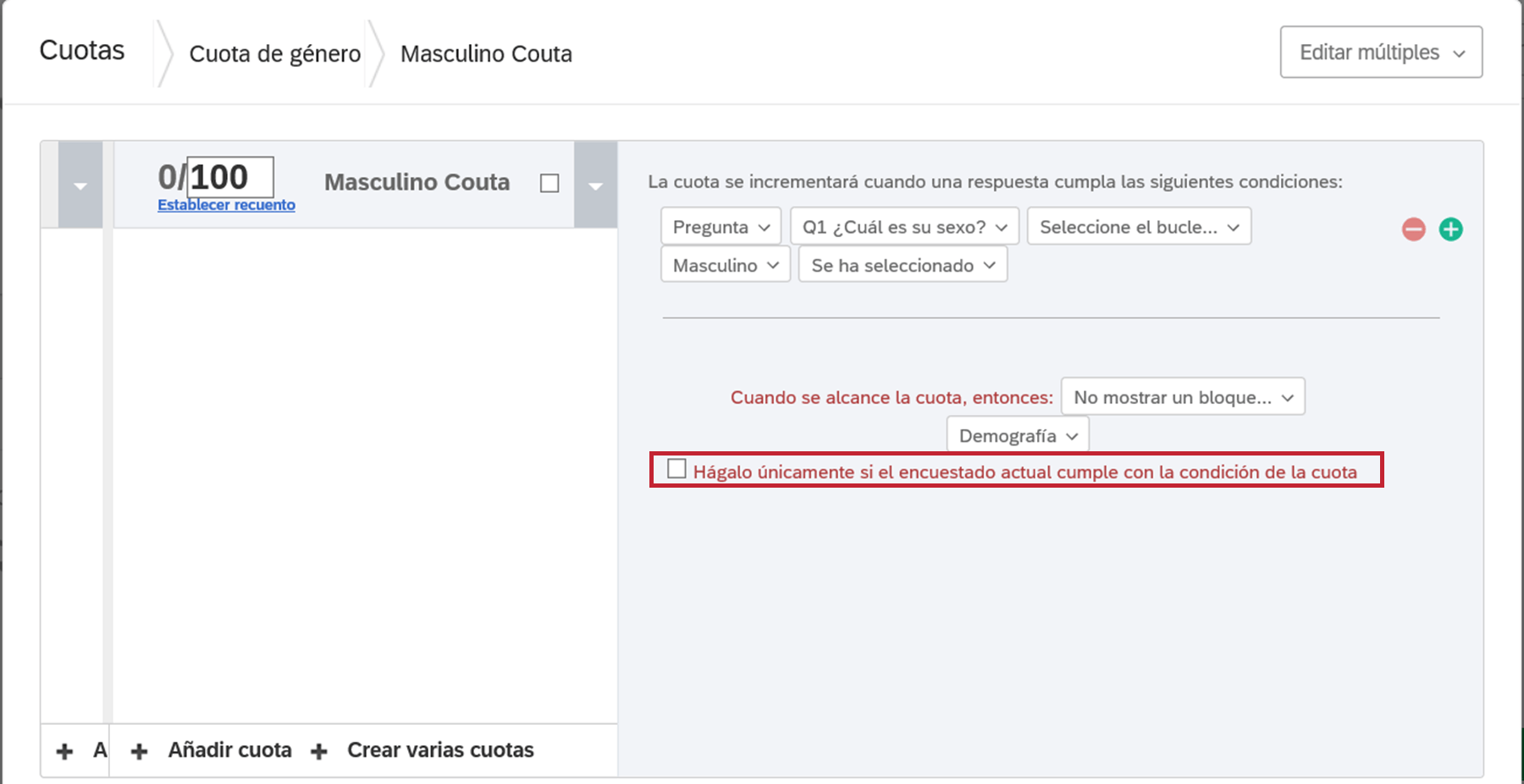 Cuotas Qualtrics