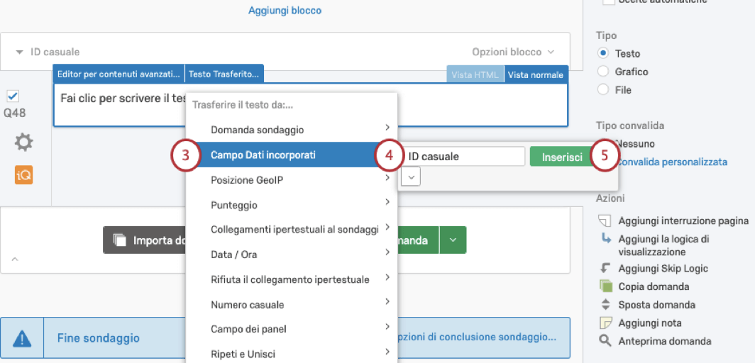 Assegnazione Di Id Randomizzati Ai Soggetti Intervistati Qualtrics