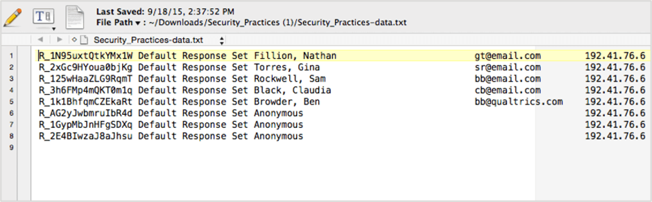 データセットを理解する クアルトリクス