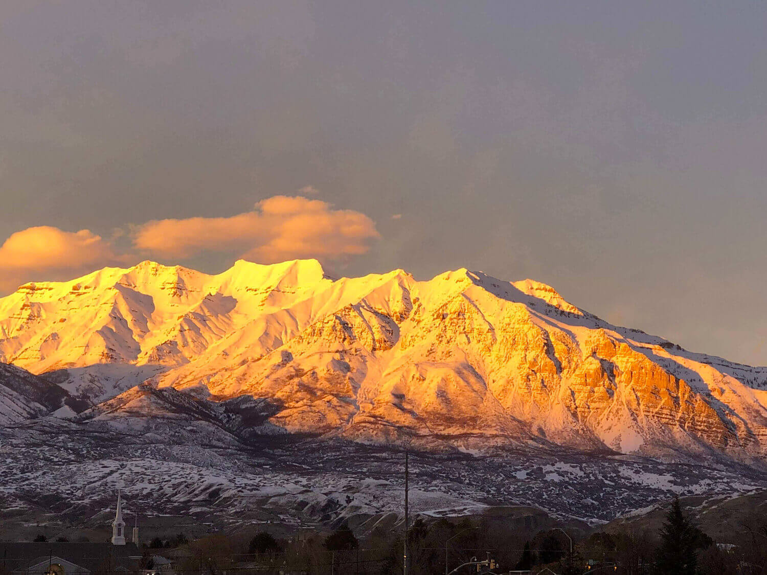 Mountain top sunset