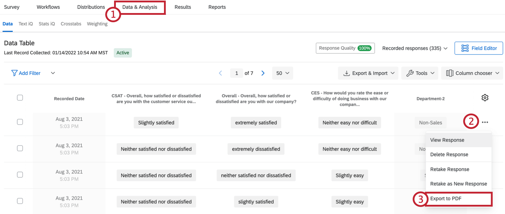 Respondent tracking, Track respondents in surveys