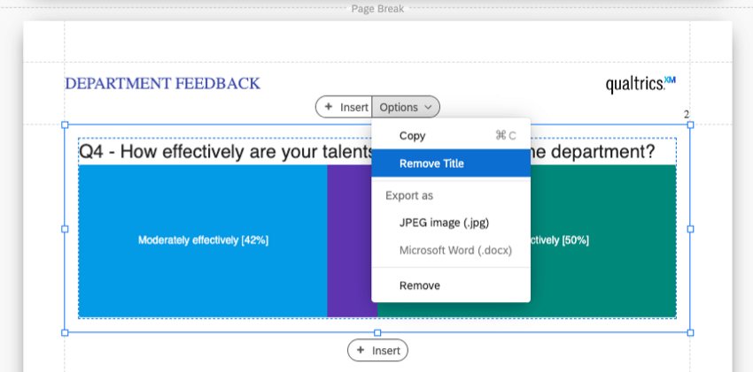 Entfernen des Titels aus einer Visualisierung