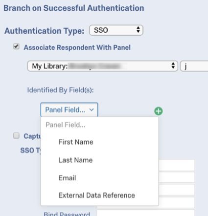 the "associate respondent with panel" option