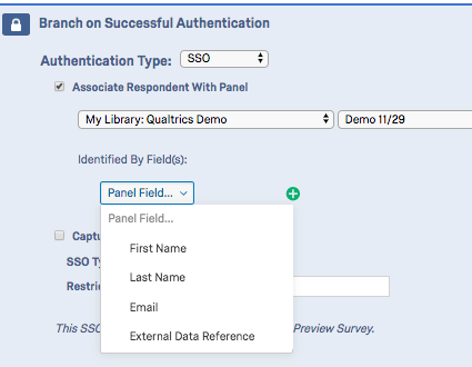 the "associate respondent with panel" option