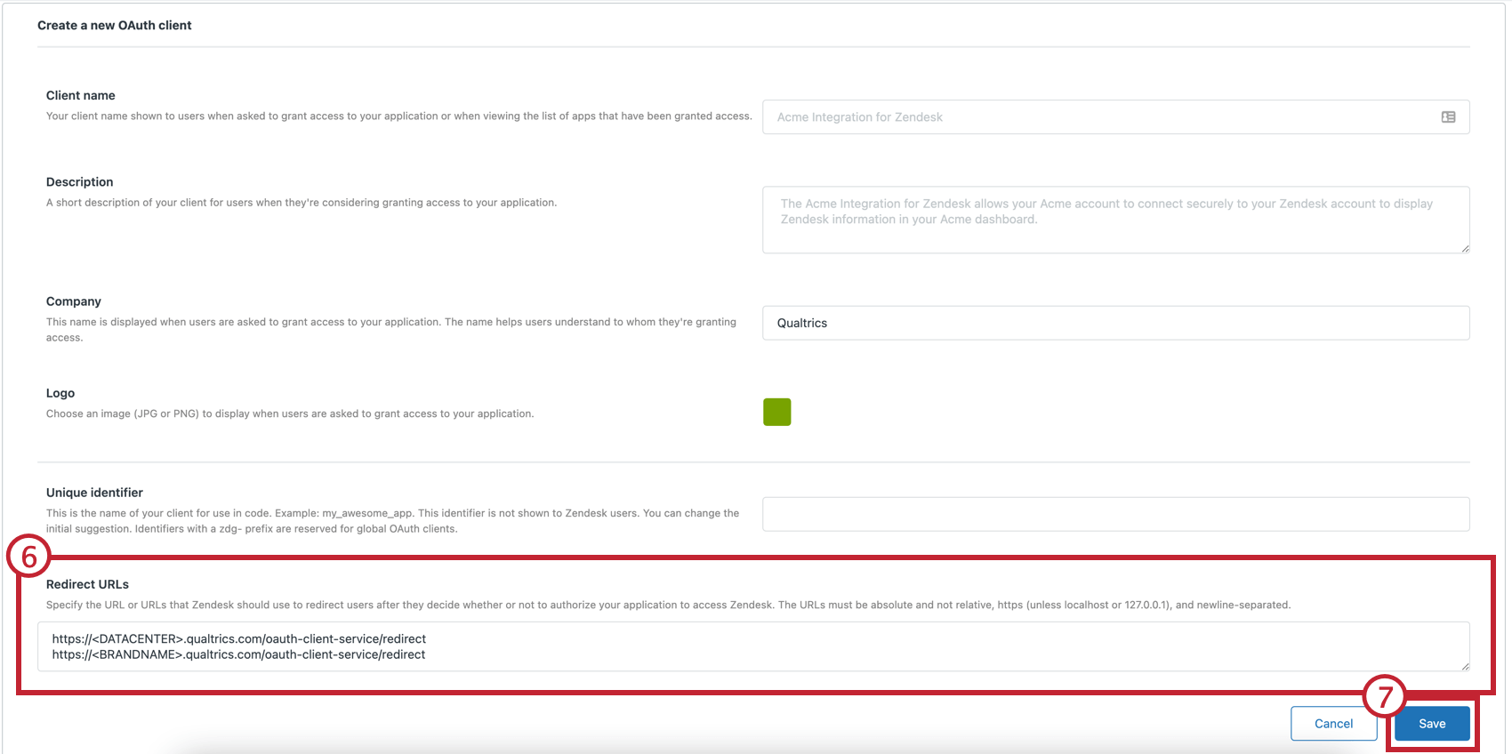 Zeigt den URL auf der Zendesk-Website an