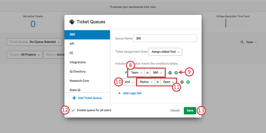 adding conditions for team and status