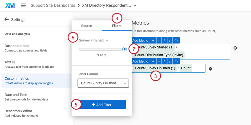 creating a completion rate metric