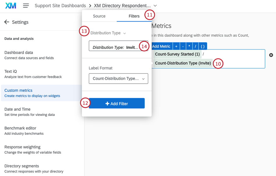 creating a response rate metric