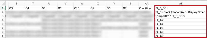 Flow IDs in an exported data file