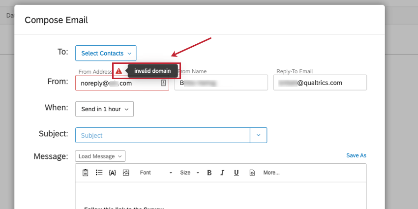 Email Distribution Error Messages