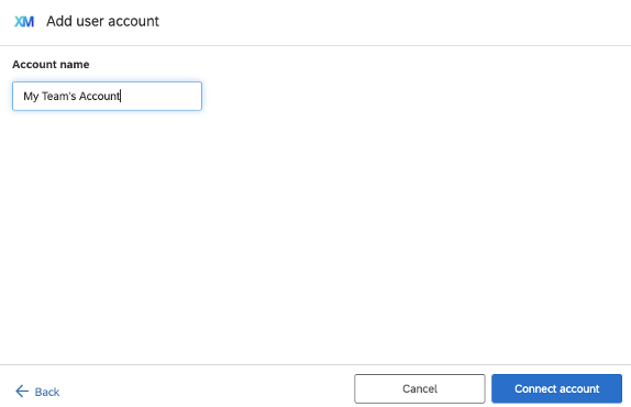 Adding an account name