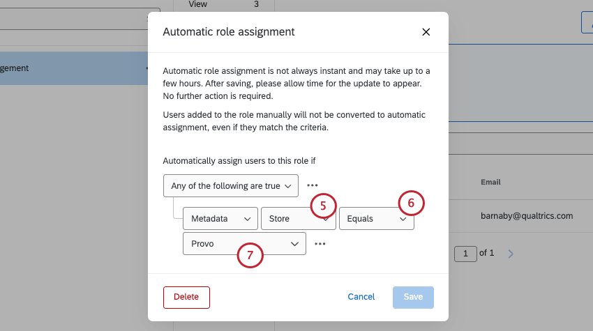building the metadata conditional statement