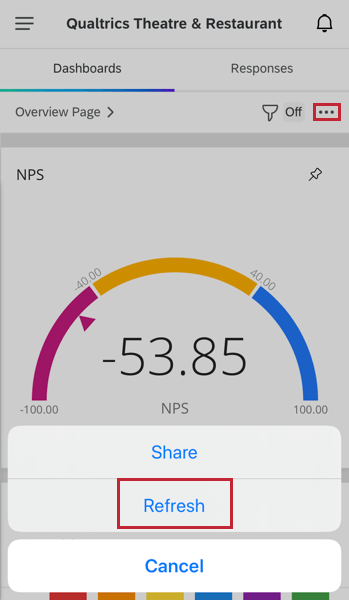 refreshing a dashboard