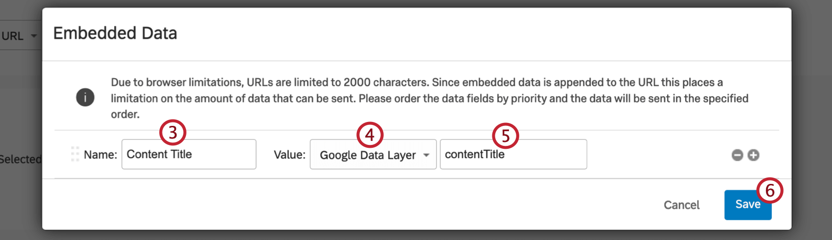 eingebettete Daten aus einem Google-Datenebenenwert hinzufügen