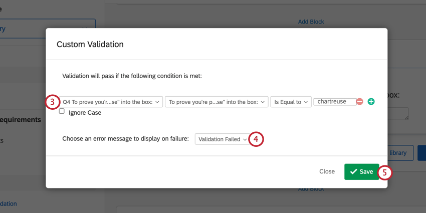 adding validation logic and selecting a message