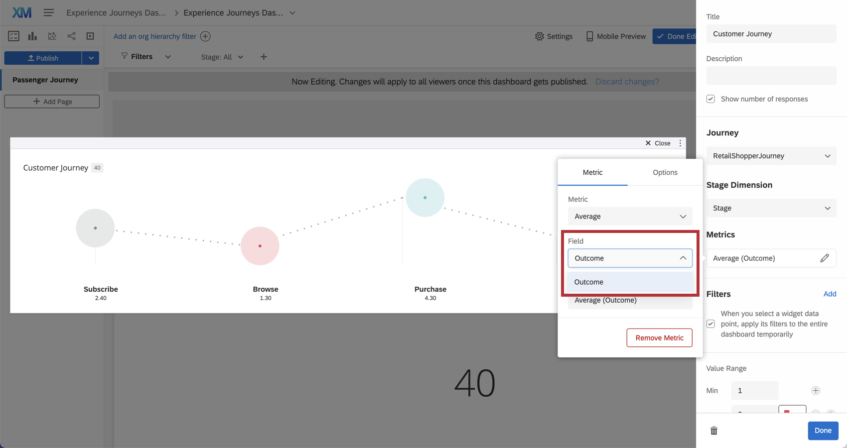 Qualtrics Customer Journey Mapping Journey Chart Widget (Cx)