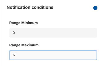 image of a dashboard notification set to send a notification when more than 30 detractor scores are recorded in a week