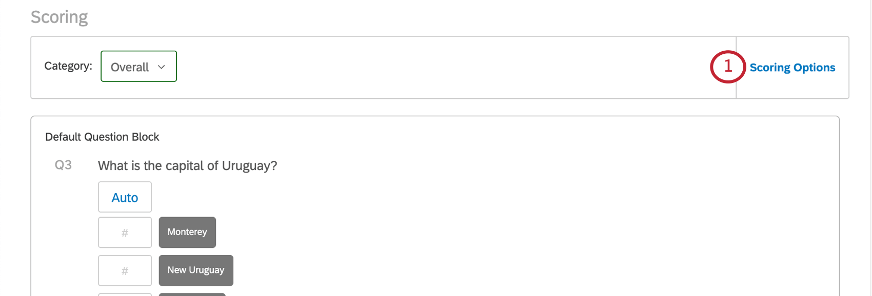 Cliquez sur Options de notation en haut à droite de l’éditeur de notation.