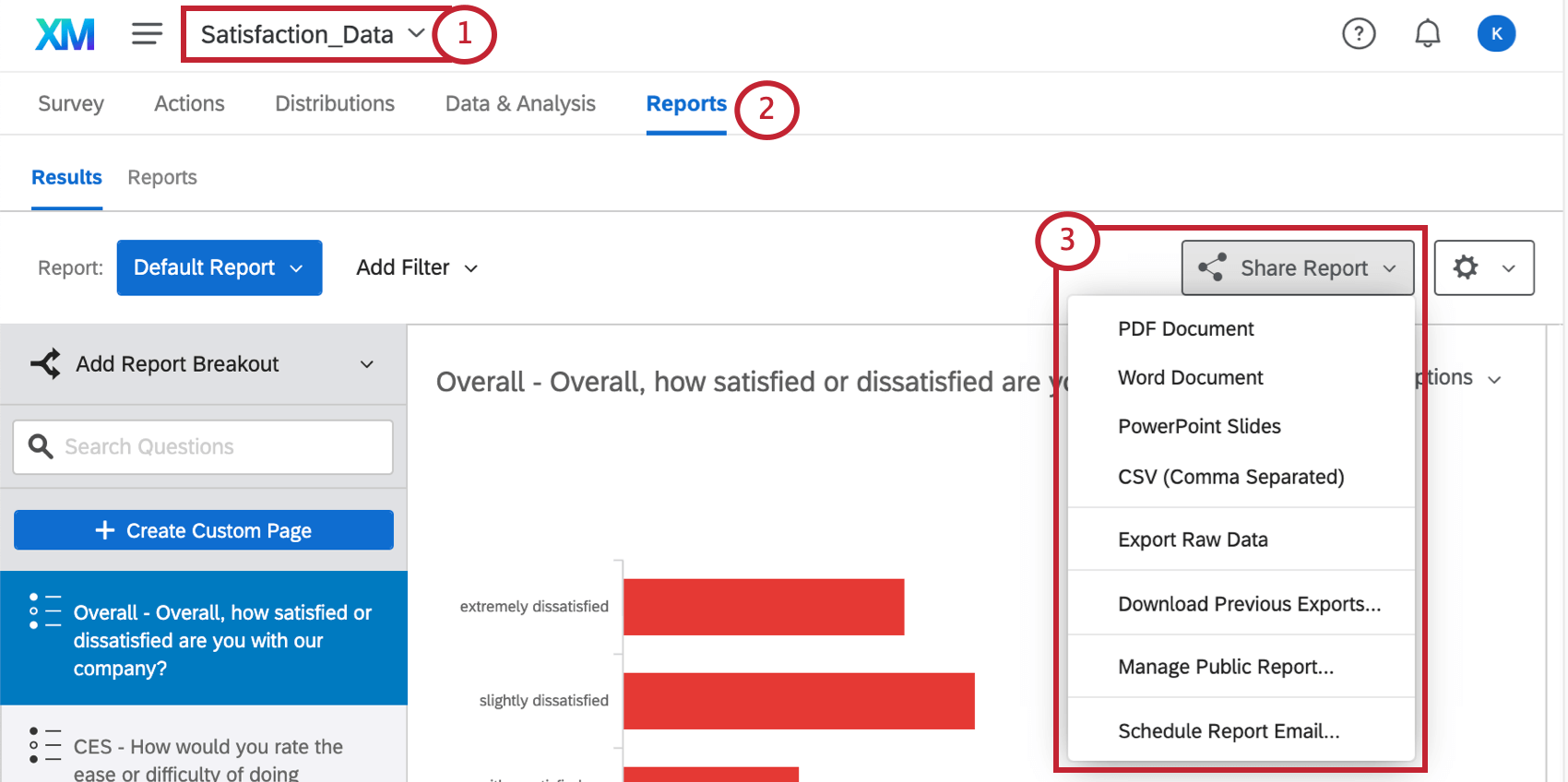 Displaying Live Results