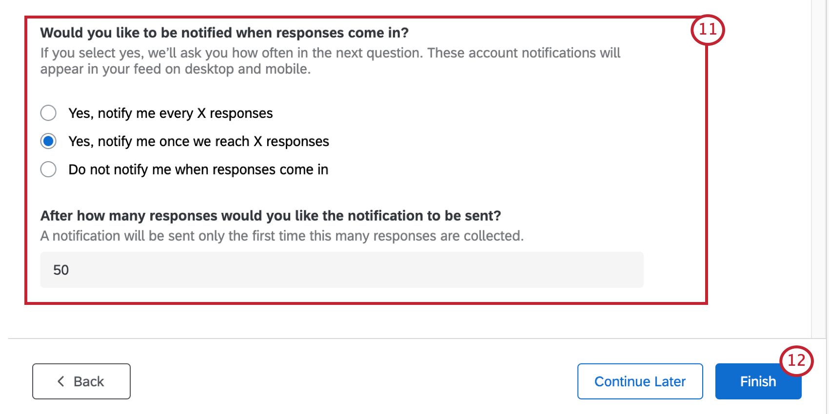 Imagen de la configuración de notificaciones