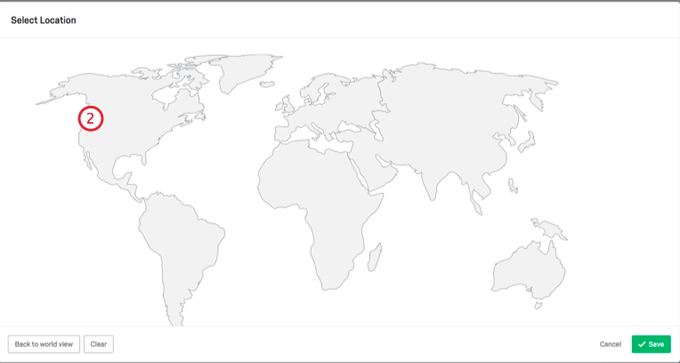 Klicken auf Nordamerika auf der Karte