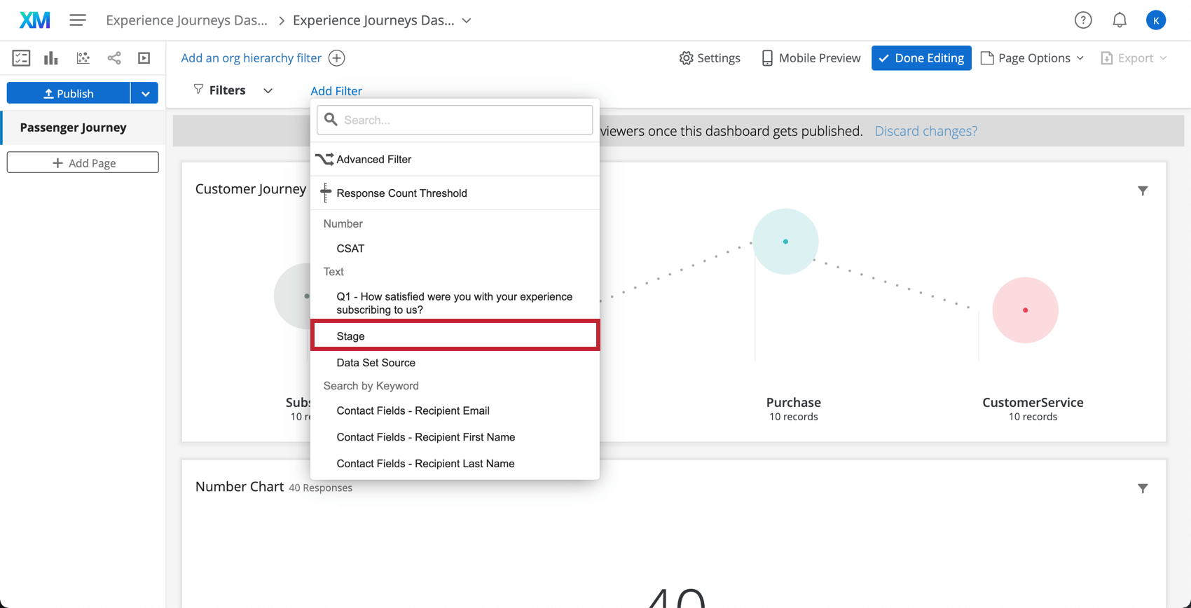 Qualtrics Customer Journey Mapping Journey Chart Widget (Cx)