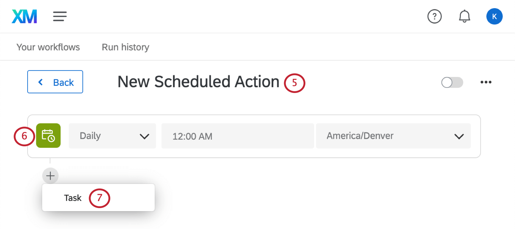 renaming a workflow, setting a sechedule, and adding a task