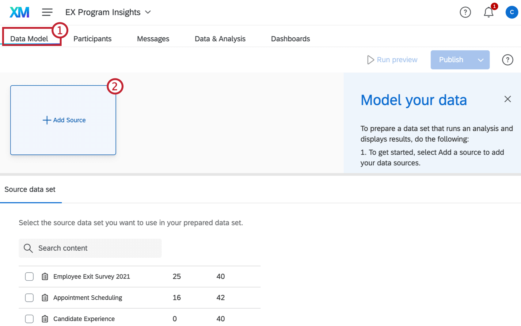 aggiunta di unorigine al modello di dati