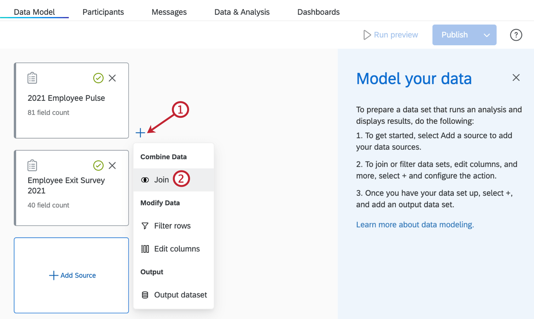 adding a join to your data model