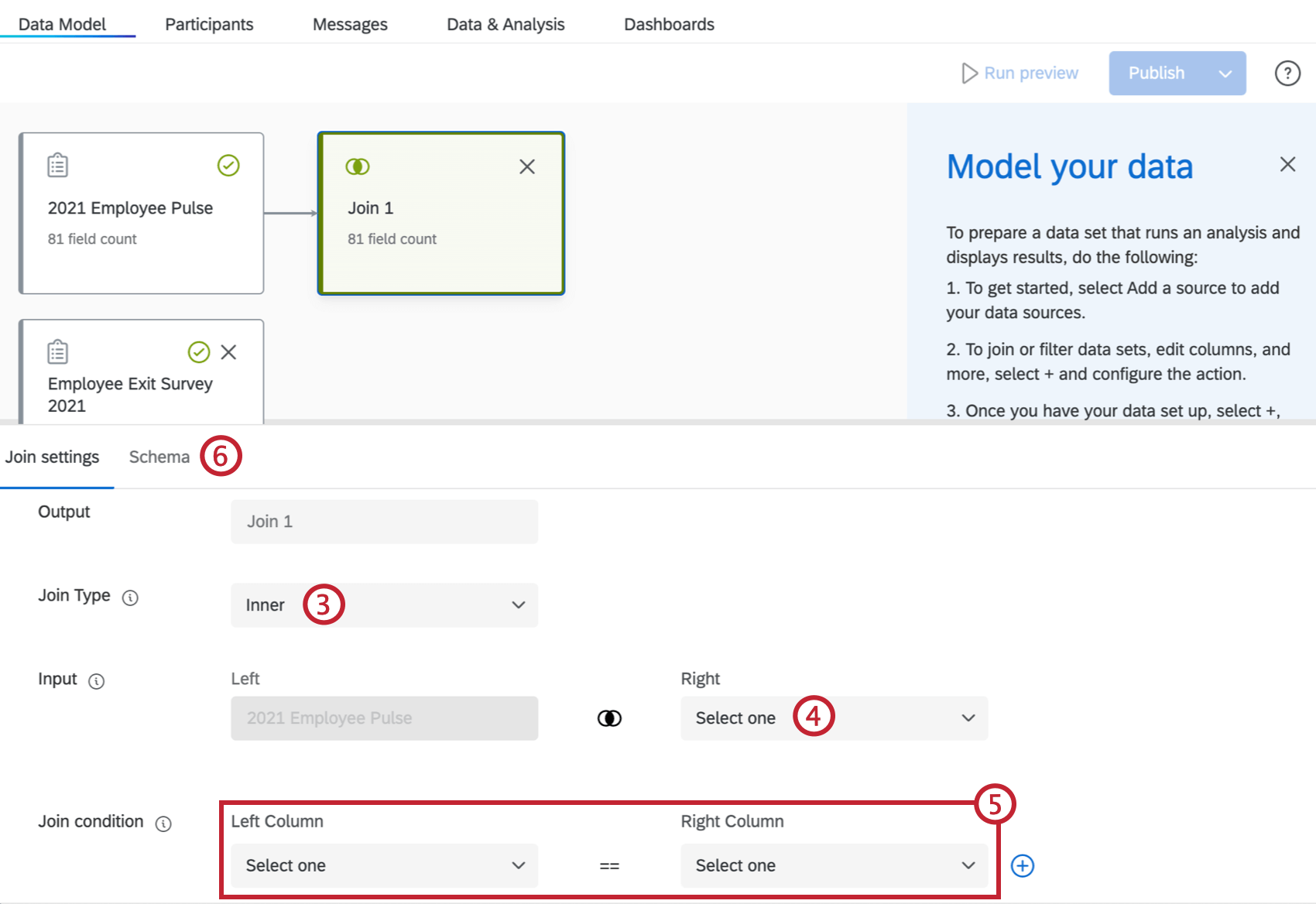 collegamento di 2 insiemi di dati