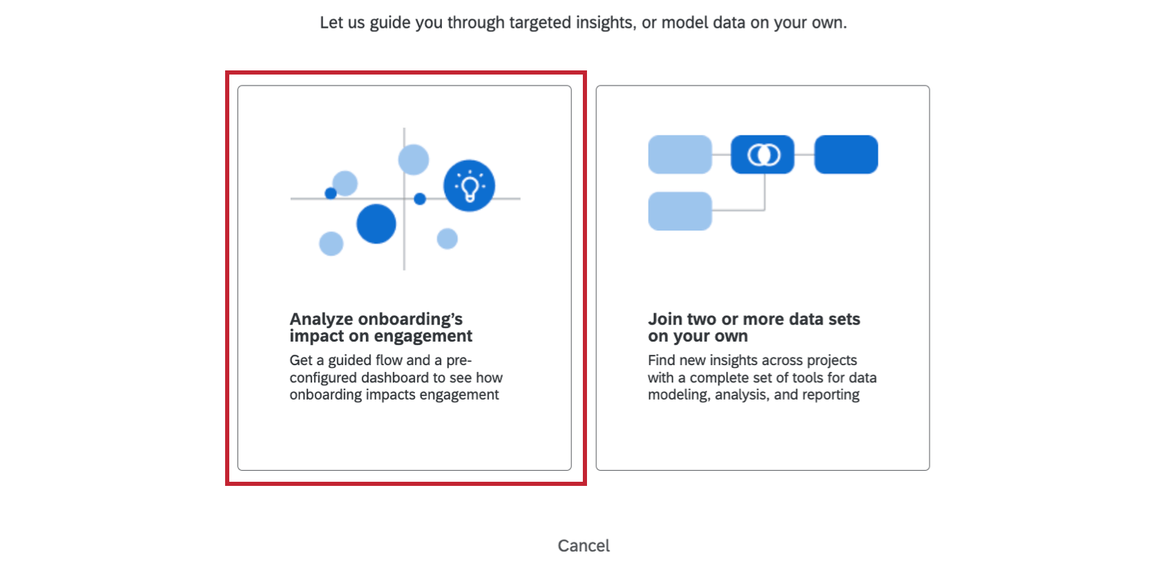 sélection dun flux guidé lors de la création dun projet
