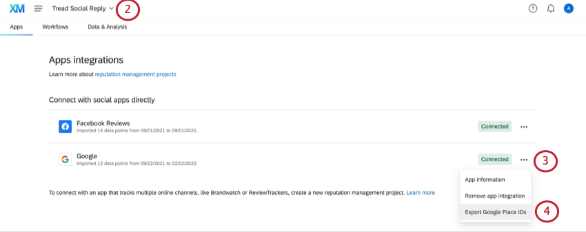 Image of a reputation management project opened up