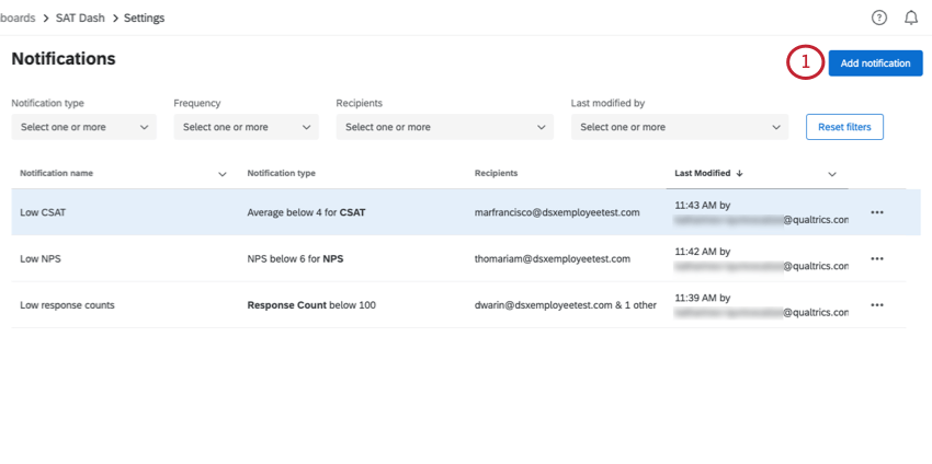 Add notifications button upper-right in blue