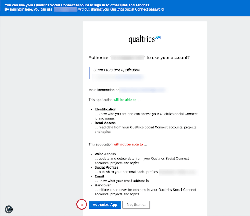 Vérifiez les informations qui seront partagées et cliquez sur Autoriser lapplication.