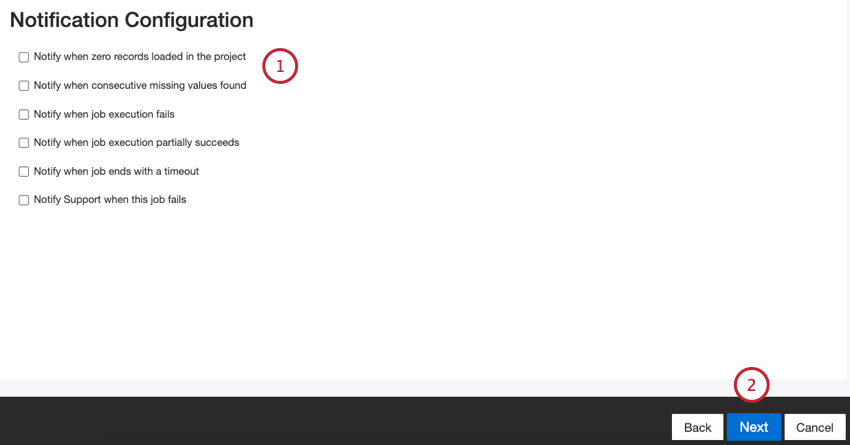 Sur la page Configuration des notifications, vous pouvez sélectionner les notifications que les observateurs dune tâche doivent recevoir si lun des événements répertoriés ci-dessous se produit.