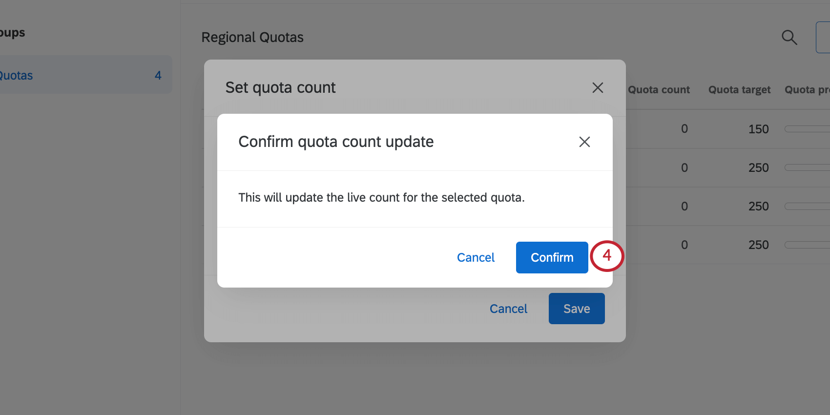 new window where you are asked to confirm the change