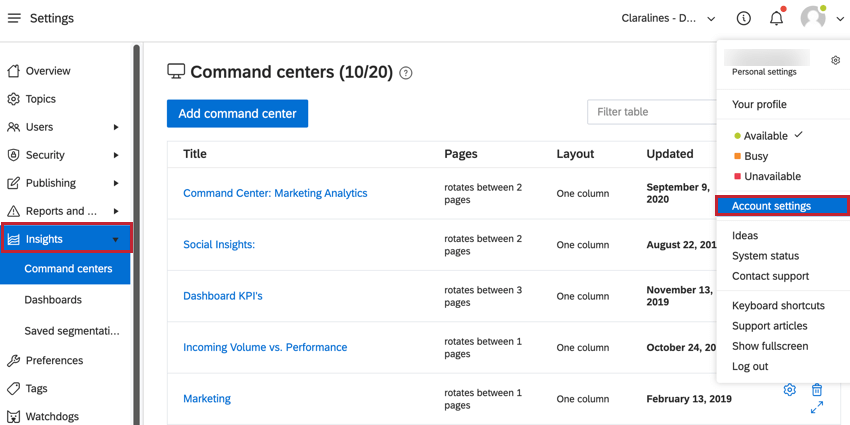 Roteiro de configuração do aplicativo ad