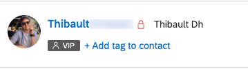 un tag applicato a un contatto